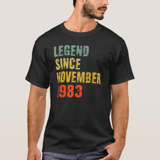 Camiseta 39 anos 39 anos Legenda de aniversário desde novem