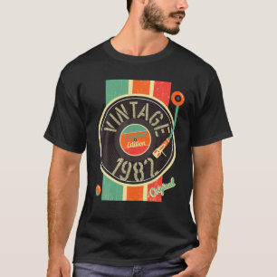 Camiseta 39 Anos Homem-Nascimento Mulher 1982 Vinil-Vento-V