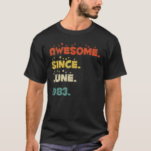 Camiseta 39 anos, junho de 1983