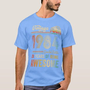 Camiseta 39 anos Vintage 1984 39º aniversário Homens Mulher