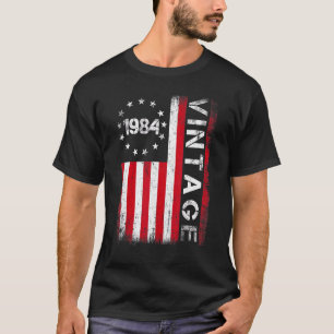 Camiseta 39 anos Vintage 1984 American Flag 39th Birth
