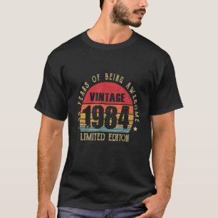 Camiseta 39 anos Vintage Incrível desde 1984 39º Nascimento