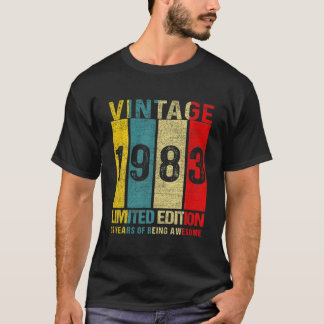 Camiseta 39 Birthday Gifts Vintage 1983 Limited Edition 39