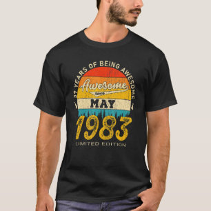 Camiseta 39 Year Old Awesome Since May 1983  39th Birthday 