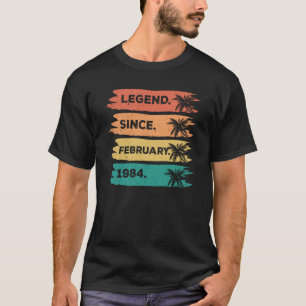 Camiseta 39th Vintage Birthday Legend Since February 1984