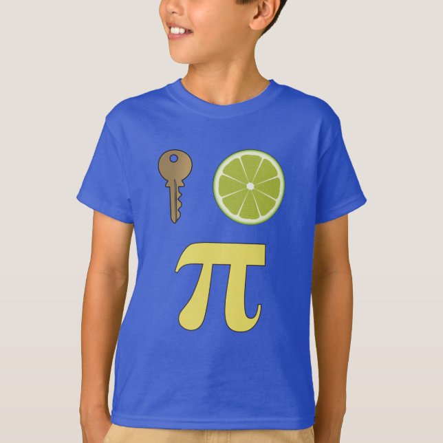 Camiseta 3.14 Limão de chave Pie Pi Pun Engraçado Piada Mat (Frente)