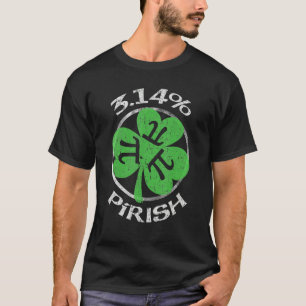 Camiseta 3 14 Pirish Funny St Patricks Geek Matemático Pi