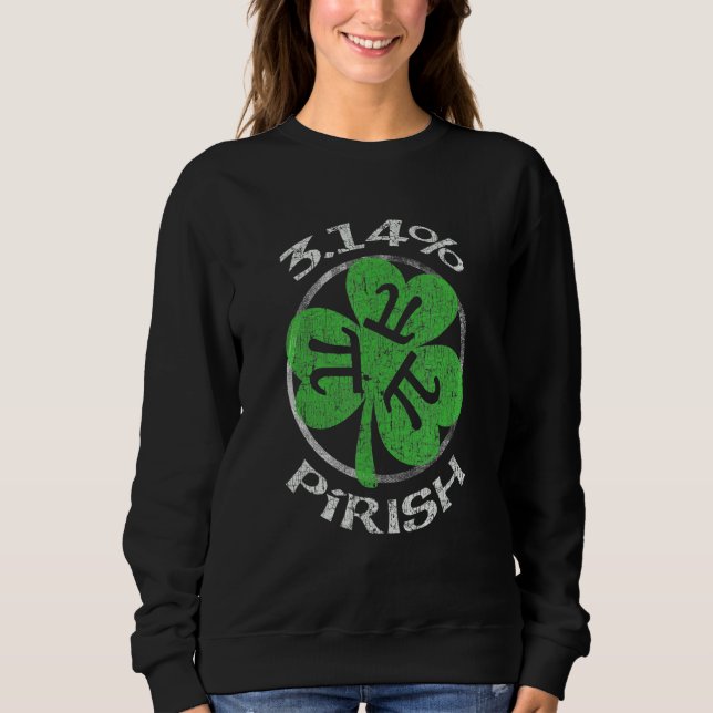 Camiseta 3 14 Pirish Funny St Patricks Geek Matemático Pi D (Frente)