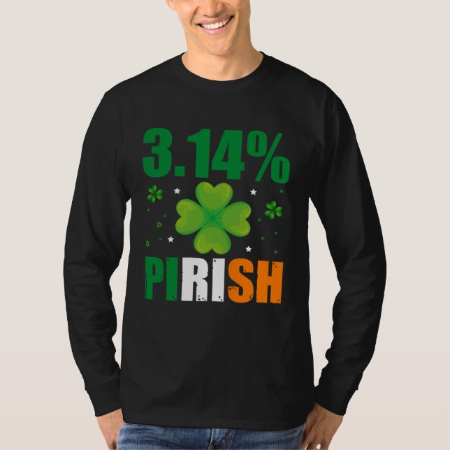 Camiseta 3 14 Pirish  St Patrick s Math Geek Irish Math Tea (Frente)