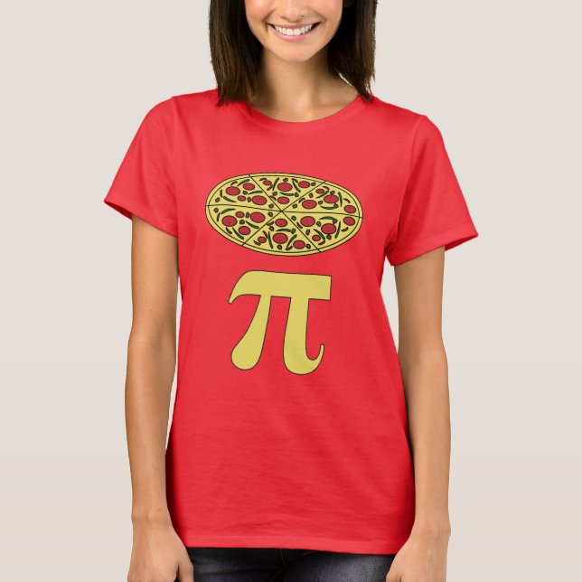Camiseta 3.14 Pizza Pi Pun Pun Engraçado Piada Matemática T (Frente)