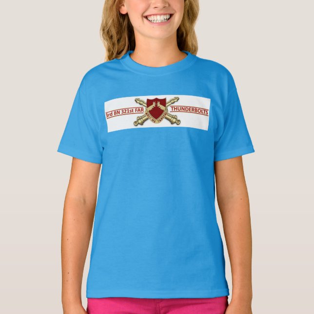 Camiseta 3-321 o roupa americano das meninas DISTANTES 3/4 (Frente)