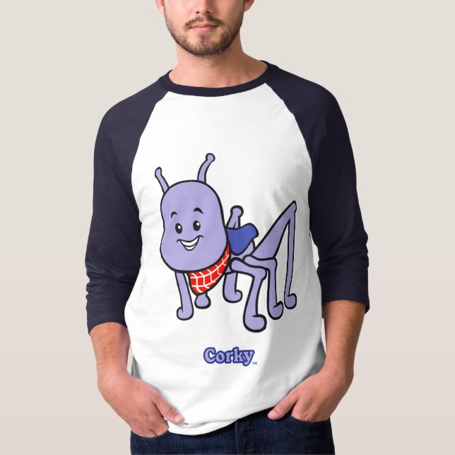 Camiseta 3/4 de Raglan básico Corky da Capa (Frente)