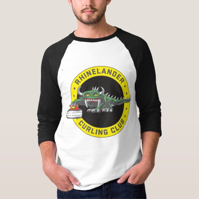 Camiseta 3/4 Rinoelander Hodag Curvagem Longa (Frente)