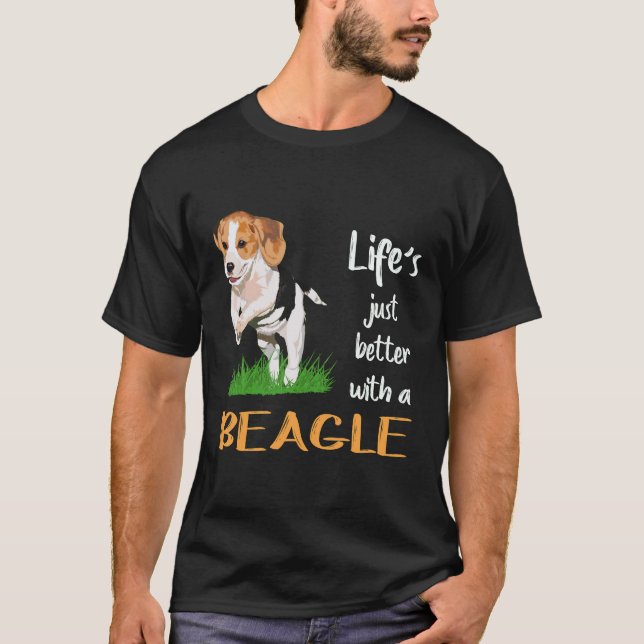 Camiseta 3 A Vida é Só Melhor Com Um Beagle (Frente)