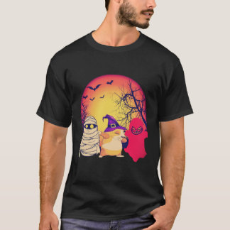 Camiseta 3 Abóboras de Halloween de Porquinho-da-Índia