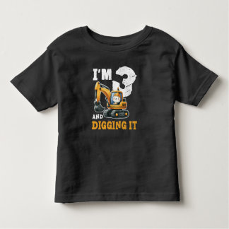 Camiseta 3 anos de aniversário de 3 anos de Construção Garo