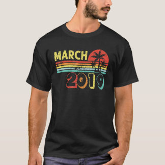 Camiseta 3 Anos De Idade Incrível Desde Março De 2019 anive