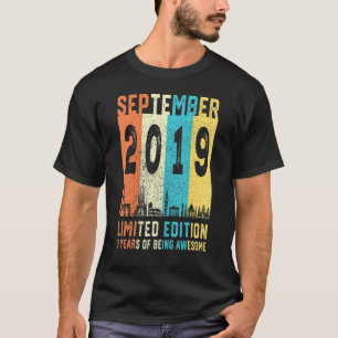 Camiseta 3 Anos De Incrível Setembro De 2019 Terceiro Anive