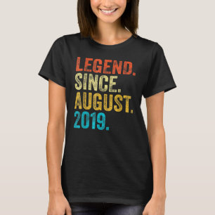 Camiseta 3 anos de lenda desde agosto de 2019 3º aniversári