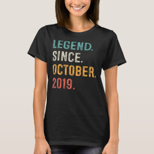 Camiseta 3 anos de lenda desde outubro de 2019 Terceiro ani