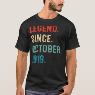 Camiseta 3 anos de lenda desde outubro de 2019 Terceiro ani