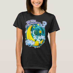 Camiseta 3 Astronauta de 3 Anos de Idade