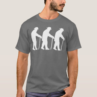 Camiseta 3 Avós Lentamente Indo Silhouettehree Amigos