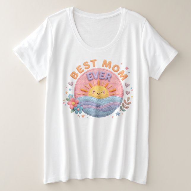 Camiseta #3 Best Mom Ever  (Frente do Design)