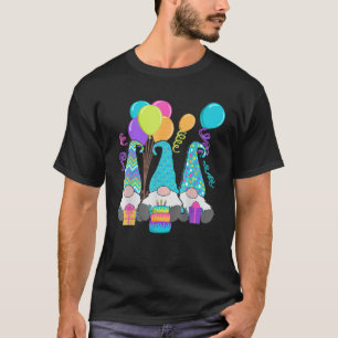 Camiseta 3 Bolo de Aniversário dos Gnomos, Presentes, Conf
