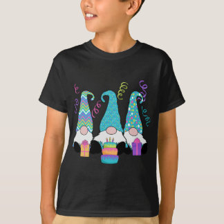 Camiseta 3 Bolo de Aniversário dos Gnomos, Presentes, Confe
