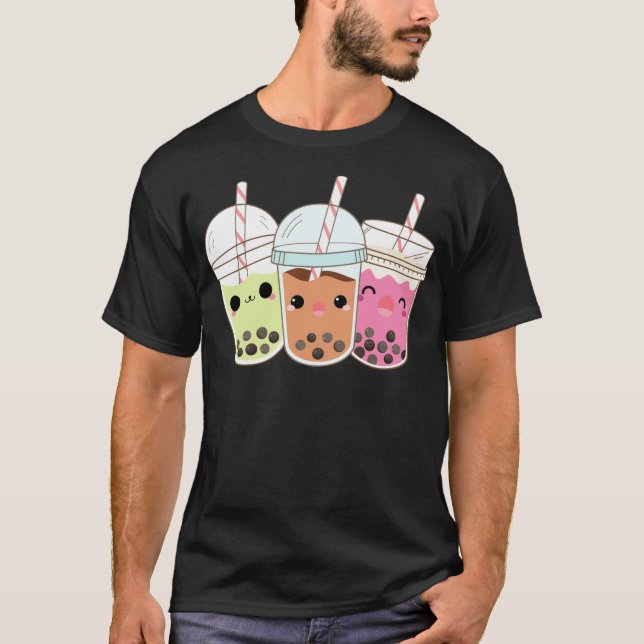 Camiseta 3 Bubble Tea Boba Bubble Tea cowboy children  (Frente)