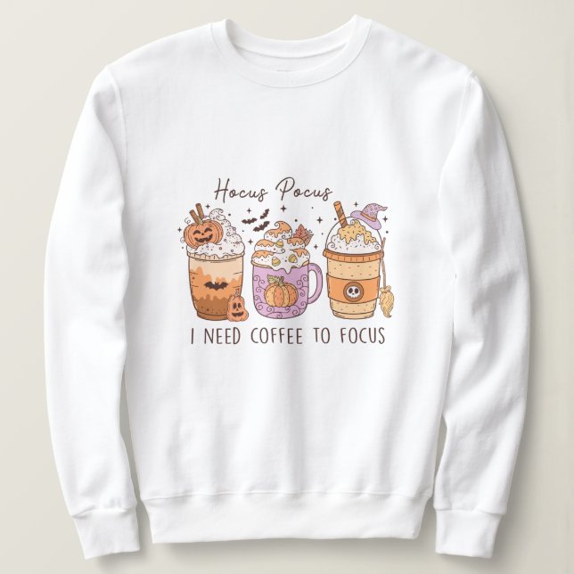 Camiseta 3 Café de Halloween Retro, Bolso de Hocus Frappucc (Frente do Design)