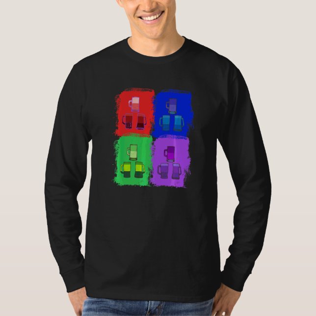 Camiseta 3 Canecas De Cerveja Caneca De Cerveja Pop (Frente)