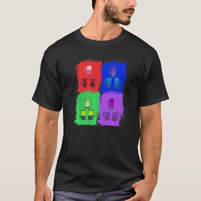 Camiseta 3 Canecas De Cerveja Caneca De Cerveja Pop (Frente)