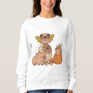 Camiseta 3 Capybaras do Dia das Bruxas