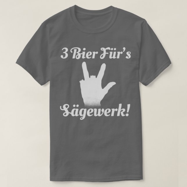 Camiseta 3 Cervejas Para Serração (Frente do Design)