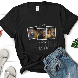 Camiseta 3 Colagem de Fotografias Dia de as mães memorável