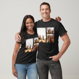 Camiseta 3 Colagem Personalizada de Fotos