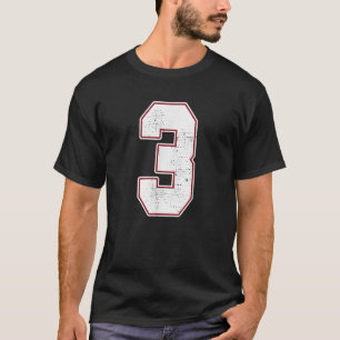 Camiseta 3 Contorno Número 3 Ventilador Equipe Esportiva Va