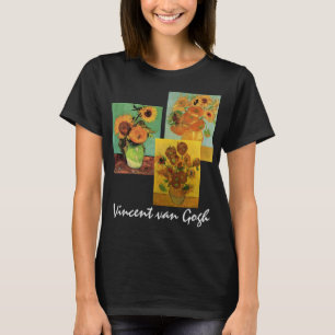 Camiseta 3 diferentes Girassóis Flores por Vincent van Gogh