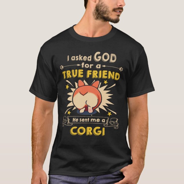 Camiseta 3 Ele Me Enviou Um Corgi (Frente)