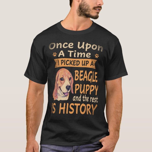 Camiseta 3 Era Uma Vez -  Cachorrinho Beagle Beagle (Frente)