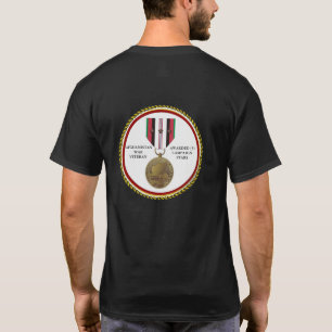 CAMISETA 3 ESTRELAS DE CAMPANHA AFEGANISTÃO WAR VETERAN