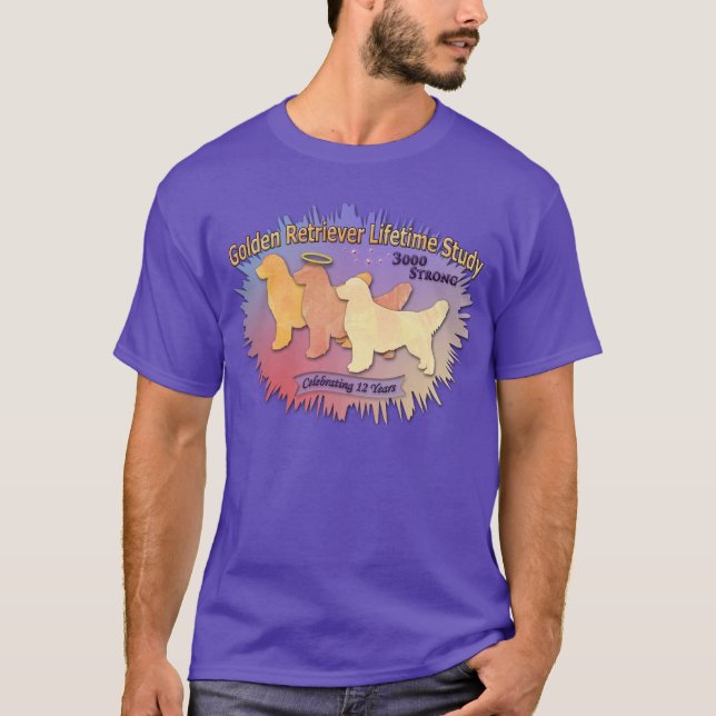 Camiseta 3 estrelas Ouros - cores escuras do banner roxo (Frente)