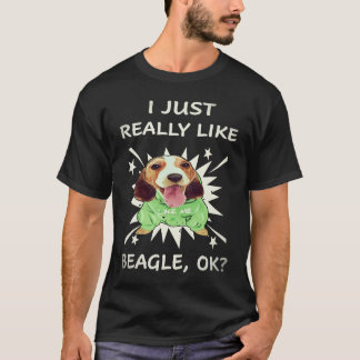 Camiseta 3 Eu Apenas Gosto Muito de Beagle
