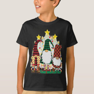 Camiseta 3 Gnomos Felizes de Natal Sueco Deus Jul Nórdico X