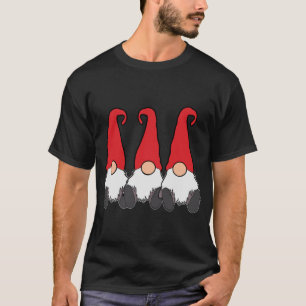 Camiseta 3 Gnomos Nórdicos Tomte de inverno Nisse Red Hats
