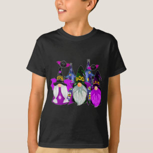 Camiseta 3 Halloween Gnomos Roxo Gnomo Vampiro Gnomo Witt