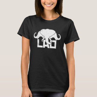 Camiseta 3 Headed Elephant LAO Original Kingdom of Laos Fla