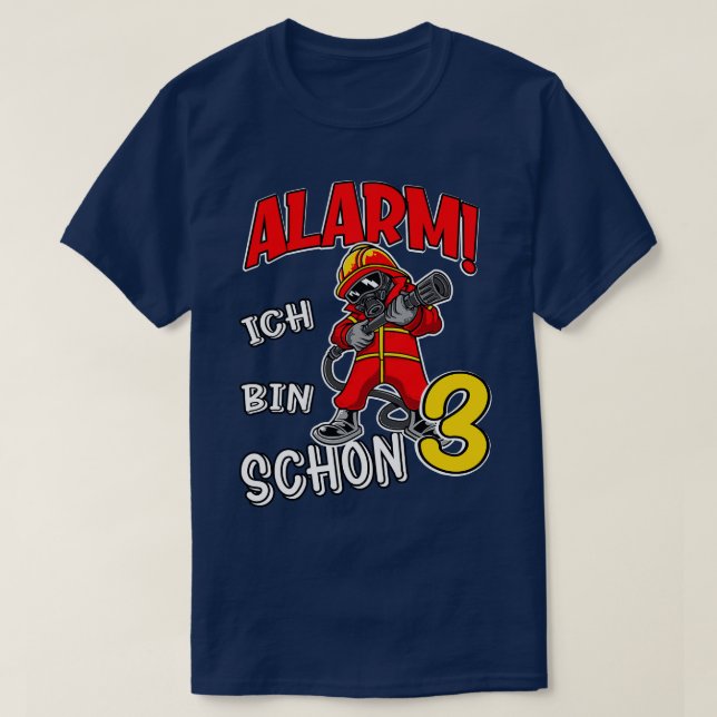 Camiseta 3 Kindergeburtstag Feuerwehr Kinder (Frente do Design)